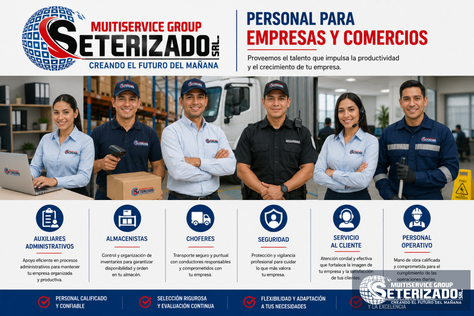 Personal uniformado de Seterizado para empresas y comercios